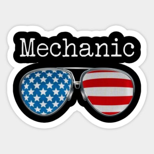 AMERICA PILOT GLASSES MECHANIC Sticker